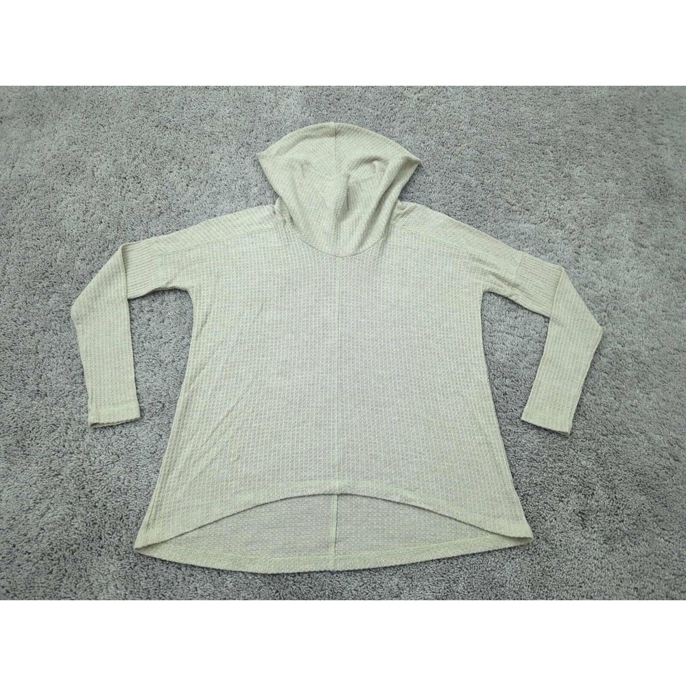 Lucky Brand Pullover Womens Small Beige Cowl Neck Draped Knit Lightweight